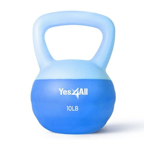 Yes4All Soft Kettlebell, PVC S...Fitness Beginners - 10LB, Blue