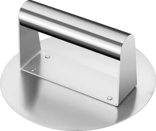 6" Stainless Steel Burger Press for $8 + free shipping w/ Prime