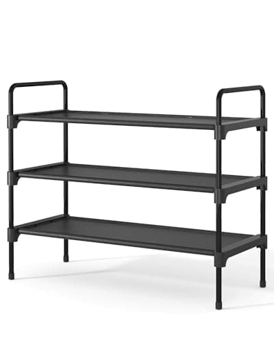 3-Tier Shoe Rack Just $9.99 Shipped for Amazon Prime Members | Stackable & Great for Dorms