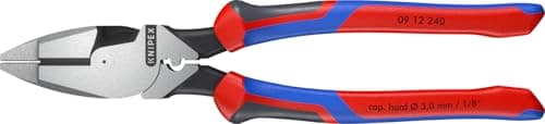 KNIPEX Tools 09 12 240 9.5-Inch Ultra-High Leverage Lineman's Pliers with Fish Tape Puller and Crimper $63.33