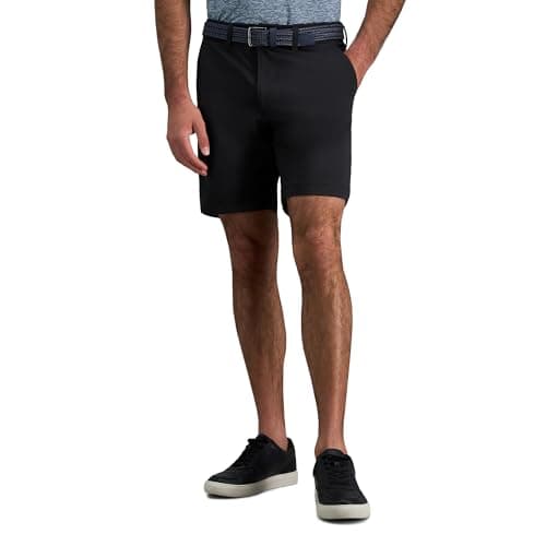 Haggar Men's Sport Travel Performance Short - 9 Inch Inseam Black