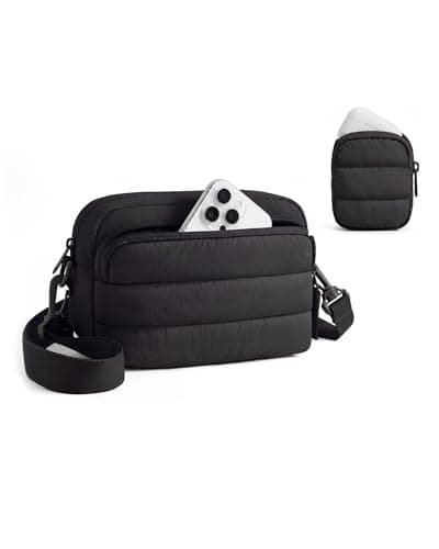 BAGSMART 2-Pc Set Small Crossbody Bags for Women Puffer Shoulder Hobo Purse