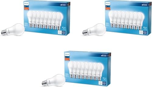 Philips LED 100W A19 24-Pack B...osted Flicker-Free Light Bulbs