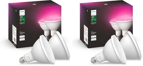 Philips Hue Smart 100W PAR38 L... and Apple Homekit (Pack of 4)