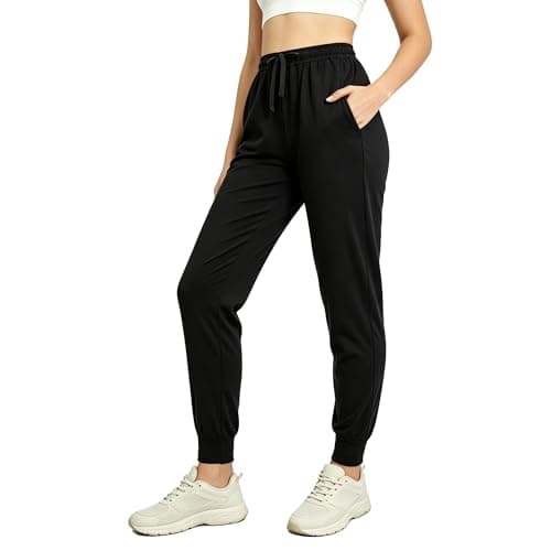 Othedrich Women's High Waist Sweatpants Joggers Stretch Track Pants with Pockets Athletic Workout Pants for Yoga Running Gym Black