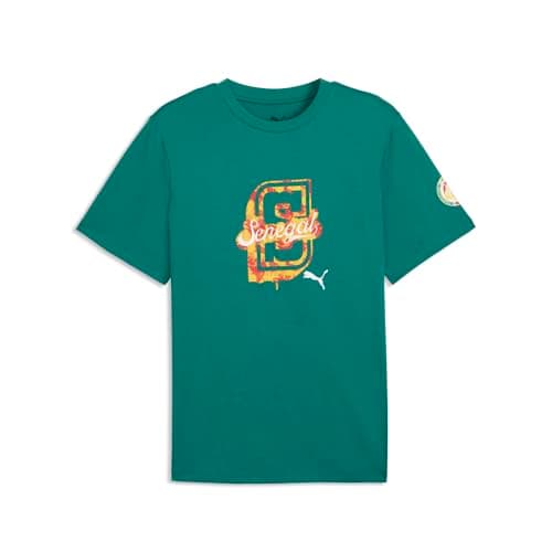PUMA Men's Senegal FA T-Shirt, Wild Green-Pelé Yellow SS26, Medium Fsf Ftblculture Tee