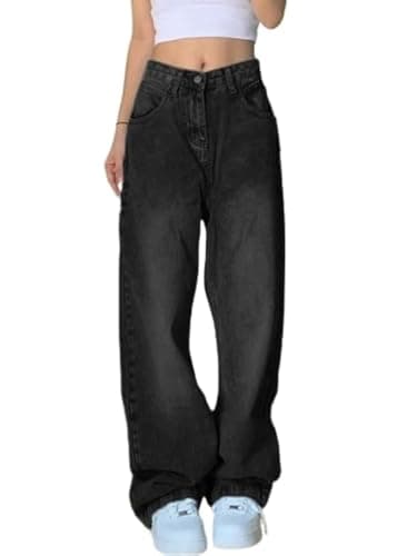 Emmiol Women's Mid-Low Waist Wide Leg Jeans for From $30 + free shipping w/ Prime