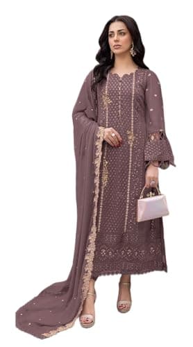Shreeva Fashion Ready to Wear Indian Pakistani Ethnic Wear Embroidery Sequence Designer Straight Salwar Kameez Suit for Women