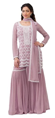 STELLACOUTURE Ready to wear salwar kameez for women, Plus size Indian Pakistani ethnic suit Eid, Wedding, Party 2960-O (Pink, 40)