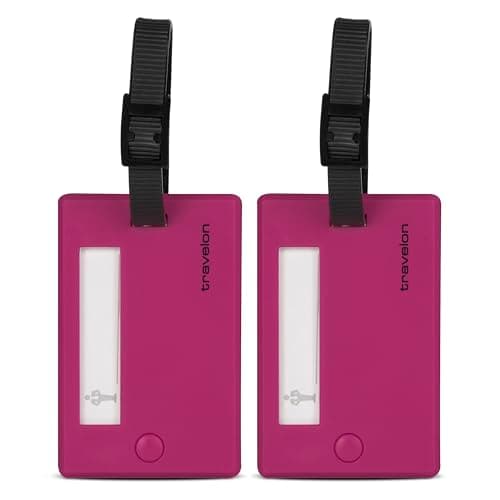Prime Members: 2-Pk Travelon Privacy Luggage Tags (Berry) $2.60 + Free S&H