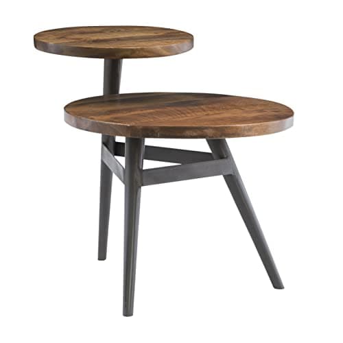 Powell Bruno Natural Wood & Gu... Tiered Plant Stand Side Table