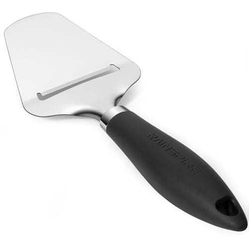 Rainspire Upgraded Non-Stick Cheese Slicers for Block Cheese Multi-Functional Cheese Cutter for Mozzarella, Cheddar, Gruyere Charcuterie Accessories Dishwasher Safe Kitchen Tools, Black