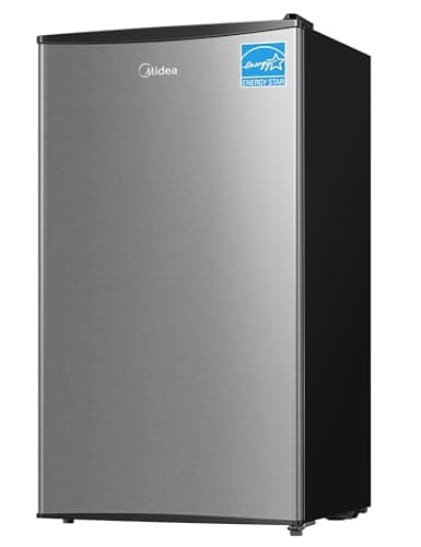 Midea MERM33S1AST Mini Fridge,...fice, Bedroom, Stainless Steel