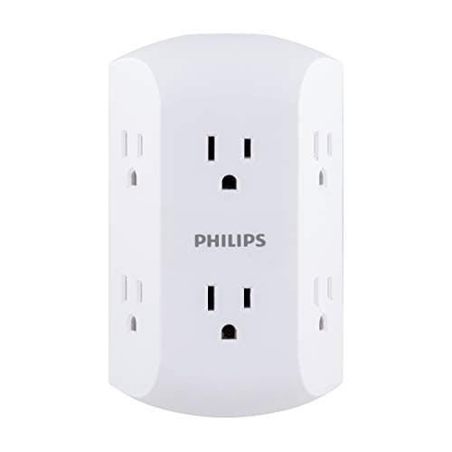 Philips 6 Outlet Wall Plug Ada...l Charger, White, SPS1740WA/37