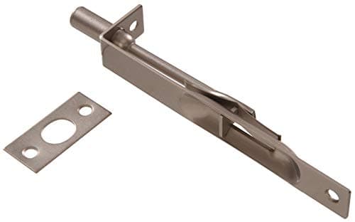 Hillman 853113 6" Flush Bolt- ...ass/Satin Nickel Finish 1-Pack