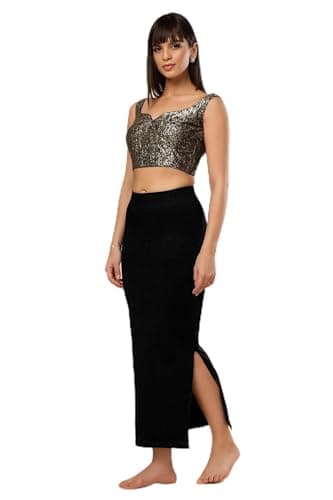 ONE MINUTE SAREE Body Forming Saree Shapewear in Black (Black, M)