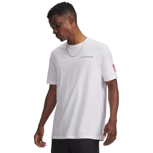 Under Armour Men's Freedom Banner Short Sleeve T Shirt, (100) White / / Red, Large