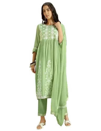 KAARI Women's Rayon 7525 Kurtas & Kurtis, Pista Green, L