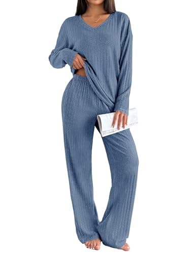 Ekouaer Women's Ribbed Lounge Set $11 + FS w/ Prime or orders $35+