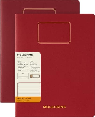 Moleskine Student Cahier Journ...berry Red, 120 Pages, Set of 2
