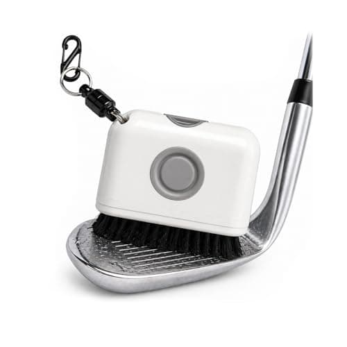 Golf Brush with Water - Palm-Grip Golf Brush with Push-Button Water Release Strong Magnetic Quick Release Carabiner Clip Extra Nylon Brush Head Golf Bag Accessories & Gifts for Men Women