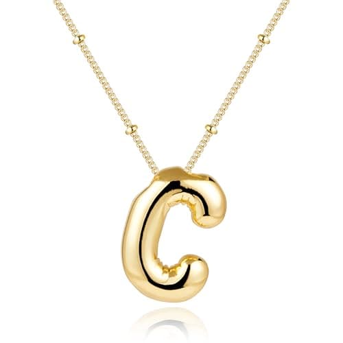 Chunky Bubble Letter Necklace from $3.99 Shipped for Amazon Prime Members