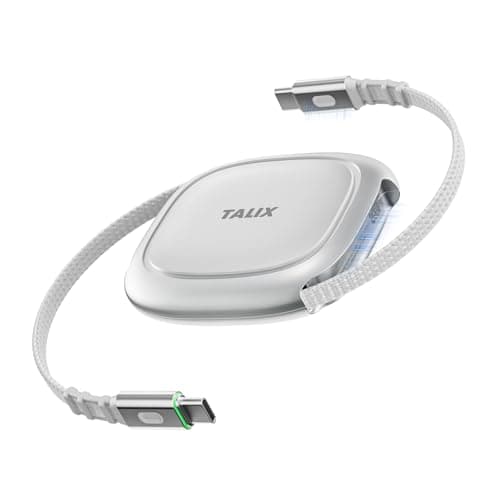 Talix 3.94-Foot 240W Retractable USB-C to USB-C Cable for $9 + free shipping w/ Prime