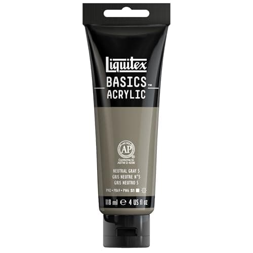 Liquitex BASICS Acrylic Paint,...oz) Tube, Neutral Gray Value 5