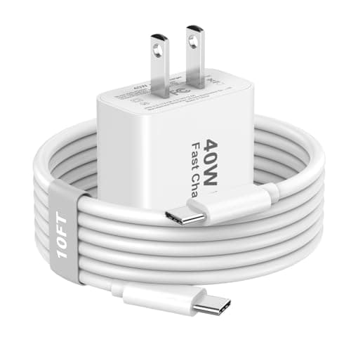 [Apple MFi Certified] iPhone 17 Pro Max Charger Fast Charging, 40W USB C Charger Fast Charging Block with 10FT Long Type C to C Charging Cable Cord for iPhone 17/17 Pro Max/17 Pro/Air/16 15 Pro Max