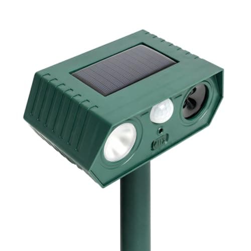 4 Pack Cat Repellent Outdoor Solar Animal Repeller Motion Activated Deer Repellent Device Humane Dog Racoon Squirrel Deterrent for Garden Yard Farm Waterproof
