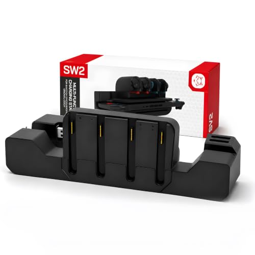 Switch 2 Charging Dock for Joycons, Controller Charger Station for Nintendo Switch 2 (2025, 2 Hour Joycon Charger, Storage & Organization Charging Stand for TV Dock Station