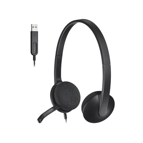 Logitech USB Headset H340, Ste...et for Windows and Mac - Black