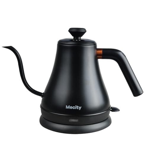 Mecity Electric Kettle Goosene..., 27 fl oz, 1000W, Matte Black
