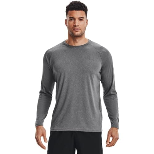 Under Armour Men's Velocity Long Sleeve T Shirt, (001) Black Light Heather/Black Light Heather/Pitch Gray, 3X-Large