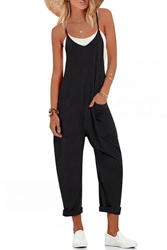 Ekouaer Women's Sleeveless Wide-Leg Jumpsuit w/ Pockets (9 colors) $9.99 + Free Shipping w/ Prime or on $35+