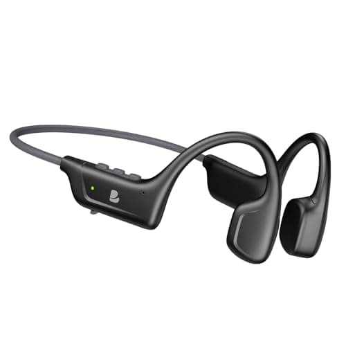 Bayhanc Bone Conduction Headphones, Open Ear Wireless Bluetooth 5.4 Headphones, 10H Playtime, Lightweight Sport Headphones with Mic, Sweatproof Running Headset for Workout Cycling, Black