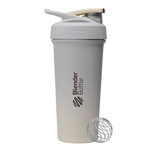 BlenderBottle Sport Sleek Shak...k, 25-Ounce, Fog (Grey/Yellow)