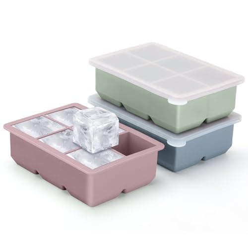 3-Pack Excnorm Reusable Silicone 2" Ice Cube Molds w/ Lids (Various) $8.40