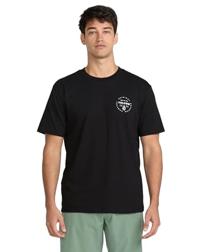Volcom Men’s Mortis Short Sleeve T-Shirt – Soft Cotton Crewneck Graphic Tee, Black, XX-Large