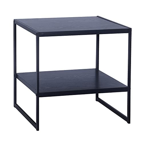 Household Essentials Jamestown...Oak Wood Grain and Black Metal