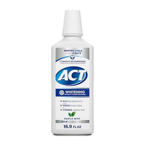 16.9-Ounce ACT Whitening + Anticavity Fluoride Mouthwash (Gentle Mint) $3.29 w/ S&S + Free Shipping w/ Prime or on $35+