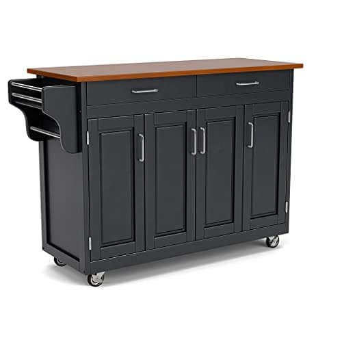 homestyles Create-A-Cart Black Kitchen Cart