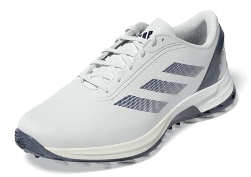$68.75: Adidas Adizero ZG Spikeless Golf Shoes, Footwear White/Grey Three/Silver Metallic, Size 15