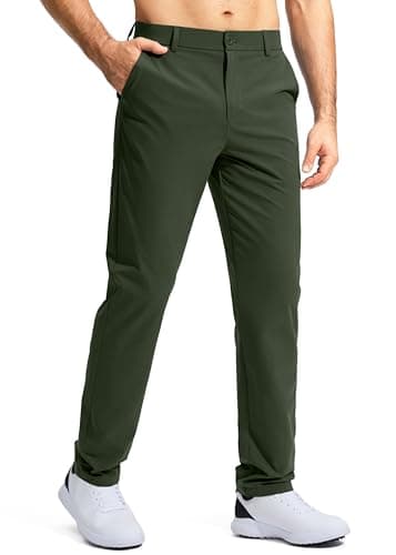 Pudolla Men's Golf Pants: 30"/32"/34" Lightweight Quick Dry Casual Slacks Trousers with Pockets $17.99