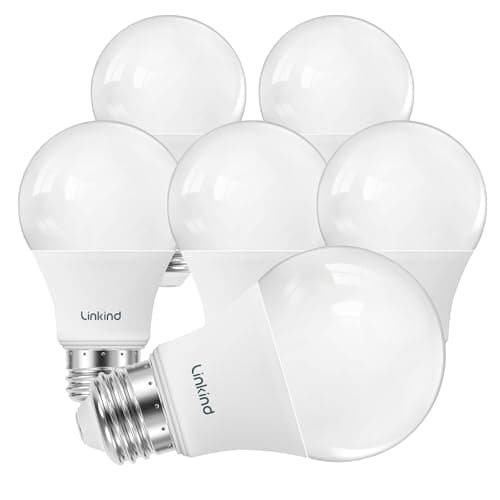 6-pk Linkind A19 Dimmable LED Light Bulbs 60W Equivalent (Warm White) $9