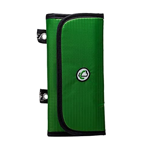 Case-it Tri Fold Pencil Case w/Grommets, Old Green
