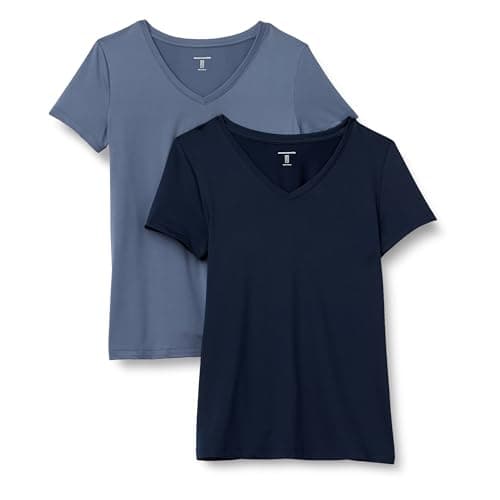 Amazon Essentials Women's Acti...k of 2, Navy/Slate Grey, Large