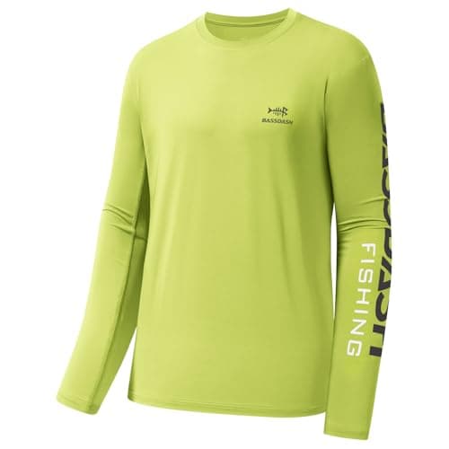 BASSDASH Fishing T Shirts for Men UV Sun Protection UPF 50+ Long Sleeve Tee T-Shirt
