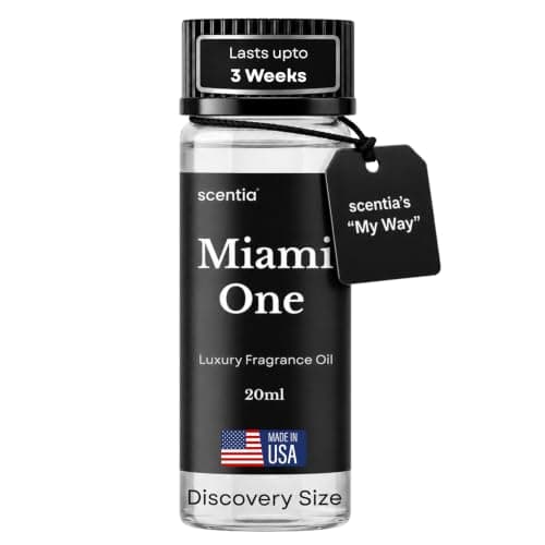 Scentia Miami One (My Way) Aromatherapy Oil for Diffuser – Hotel Scent Inspired by 1 Hotel Miami Beach – 20 mL – Lemon, Sandalwood & Cedar Natural Fragrance Oil for Waterless & Cold Air Diffusers