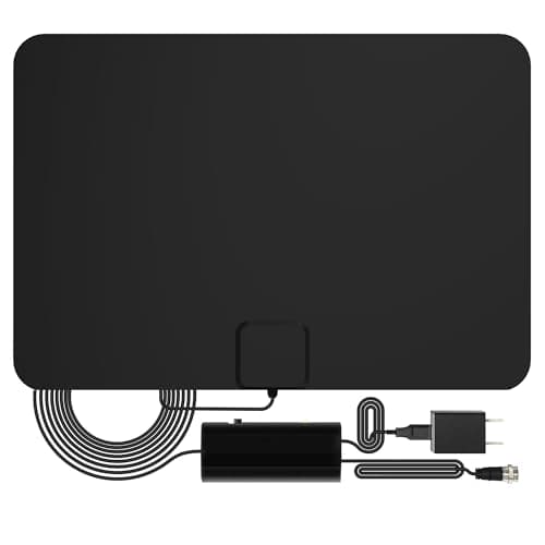 TV Antenna Indoor - Long Range for Local Channels - HDTV Antenna Supports 4K 1080p & Smart TV with Signal Amplifier, 16ft Coax Cable